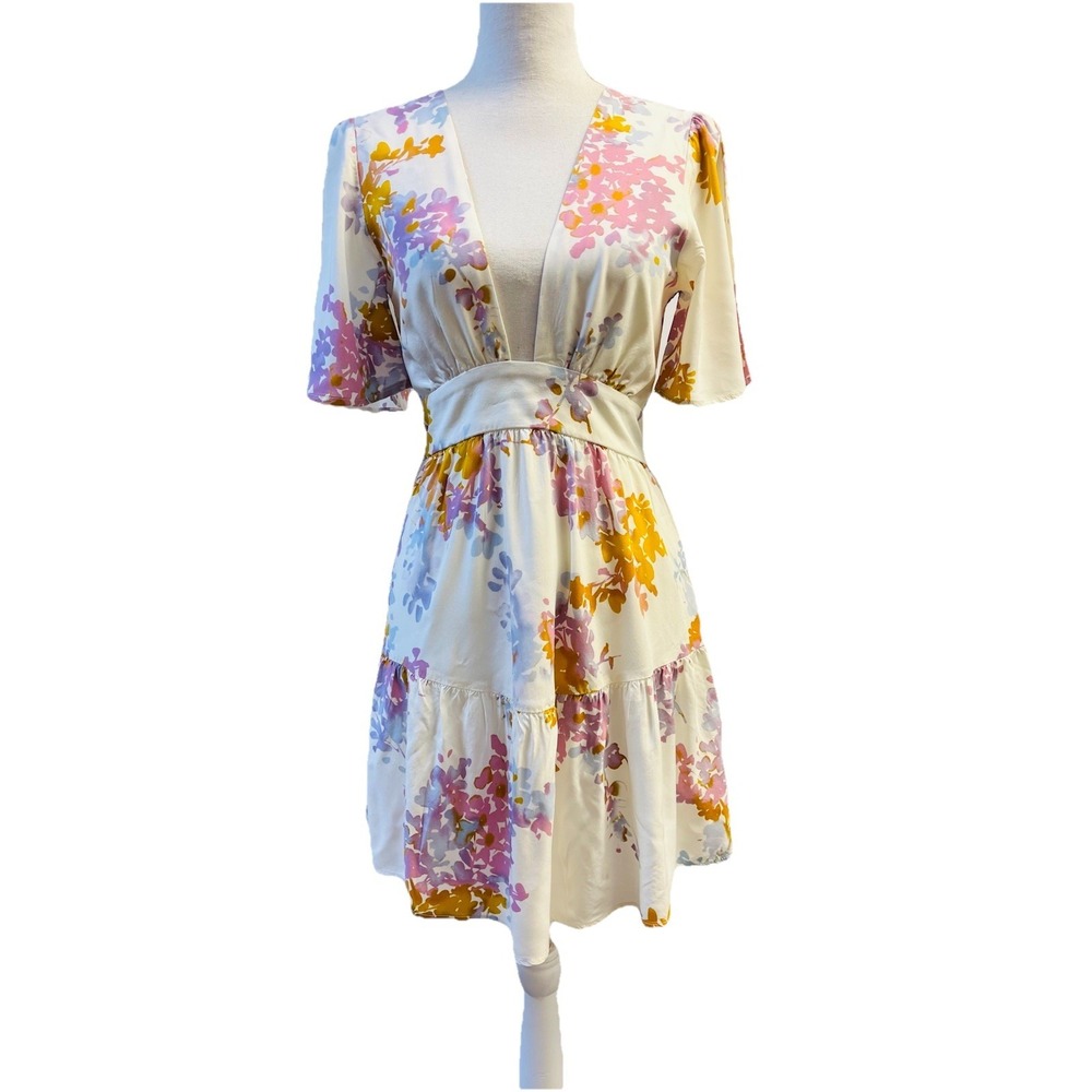 Stillwater The Britton Mini Dress in Wisteria Small Boho Coquette Romantic Fairy